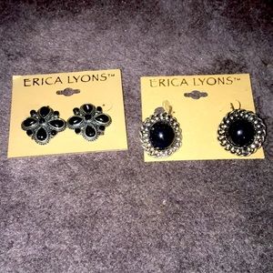 Erica Lyons Black Earrings